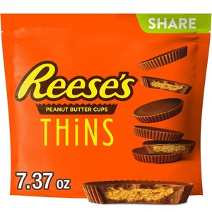 image:imageREESES THiNS Milk Chocolate Peanut Butter Cups Candy Party Pack 2405 ozMilk Chocolate Peanut Butter