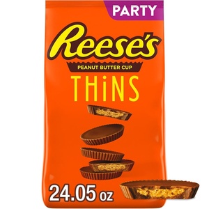 image:imageREESES THiNS Milk Chocolate Peanut Butter Cups Candy Party Pack 2405 ozPeanut Butter