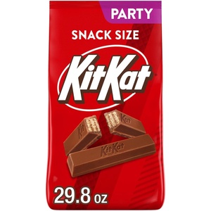 image:imageKIT KAT Milk Chocolate Wafer Snack Size Candy Bag 3234 oz 66 Pieces298 Ounce Pack of 1