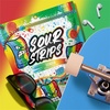 image:imageSOUR STRIPS Rainbow Flavored Chewy Candy Party Bag 102 oz102 oz Pack of 2