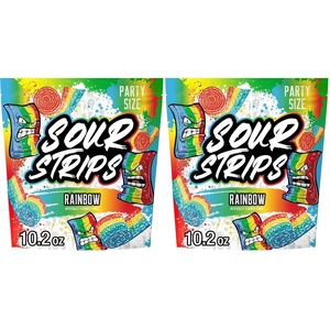 image:imageSOUR STRIPS Rainbow Flavored Chewy Candy Party Bag 102 oz102 oz Pack of 2