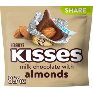 image:imageHERSHEYS KISSES Milk Chocolate with Almonds Candy Share Pack 87 oz