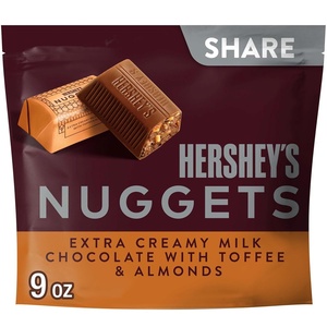 image:imageHERSHEYS NUGGETS Milk Chocolate Toffee and Almonds Candy Share Pack 9 oz
